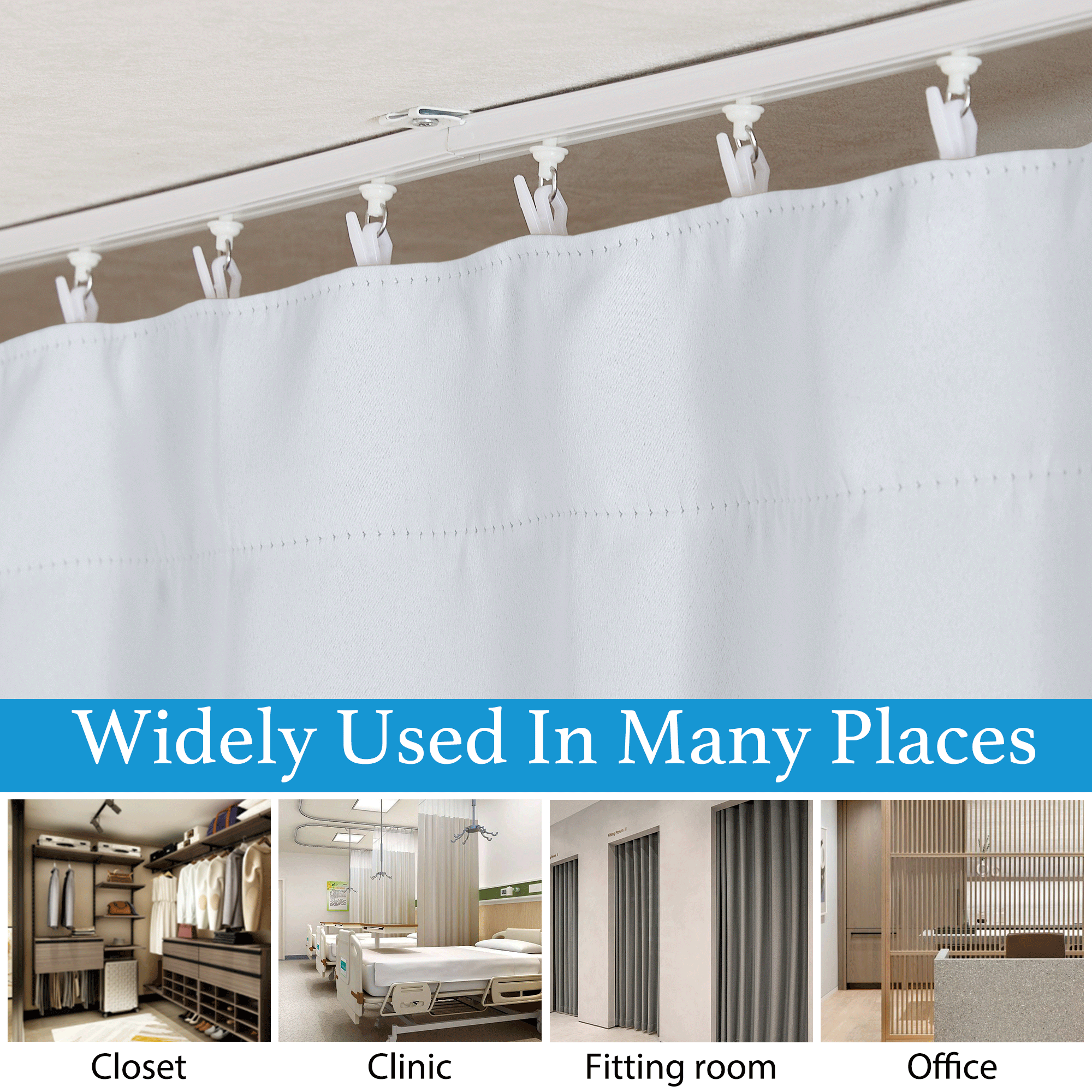 Custom Blackout Ceiling Track Divider Curtain | OEKO-TEX®