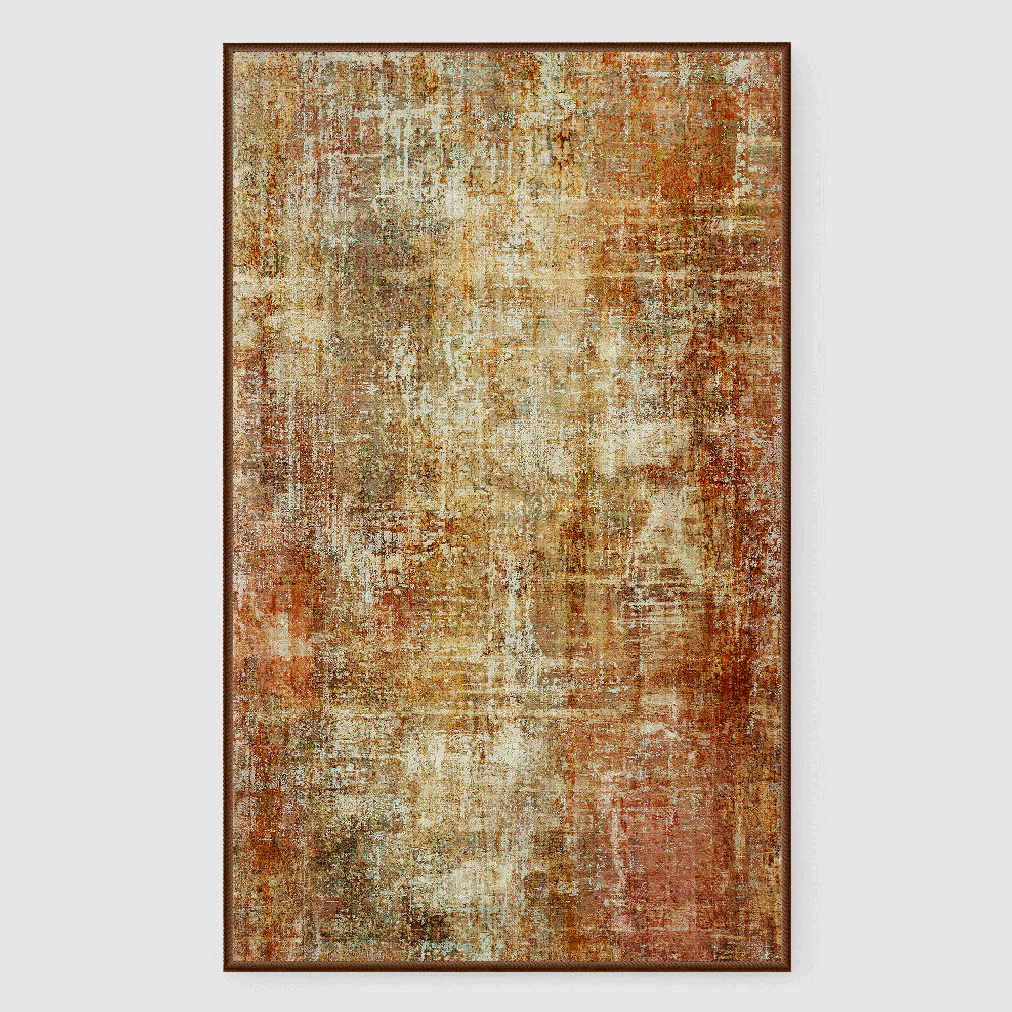 RYB HOME European Style Wool Faux Washable Custom Area Rug