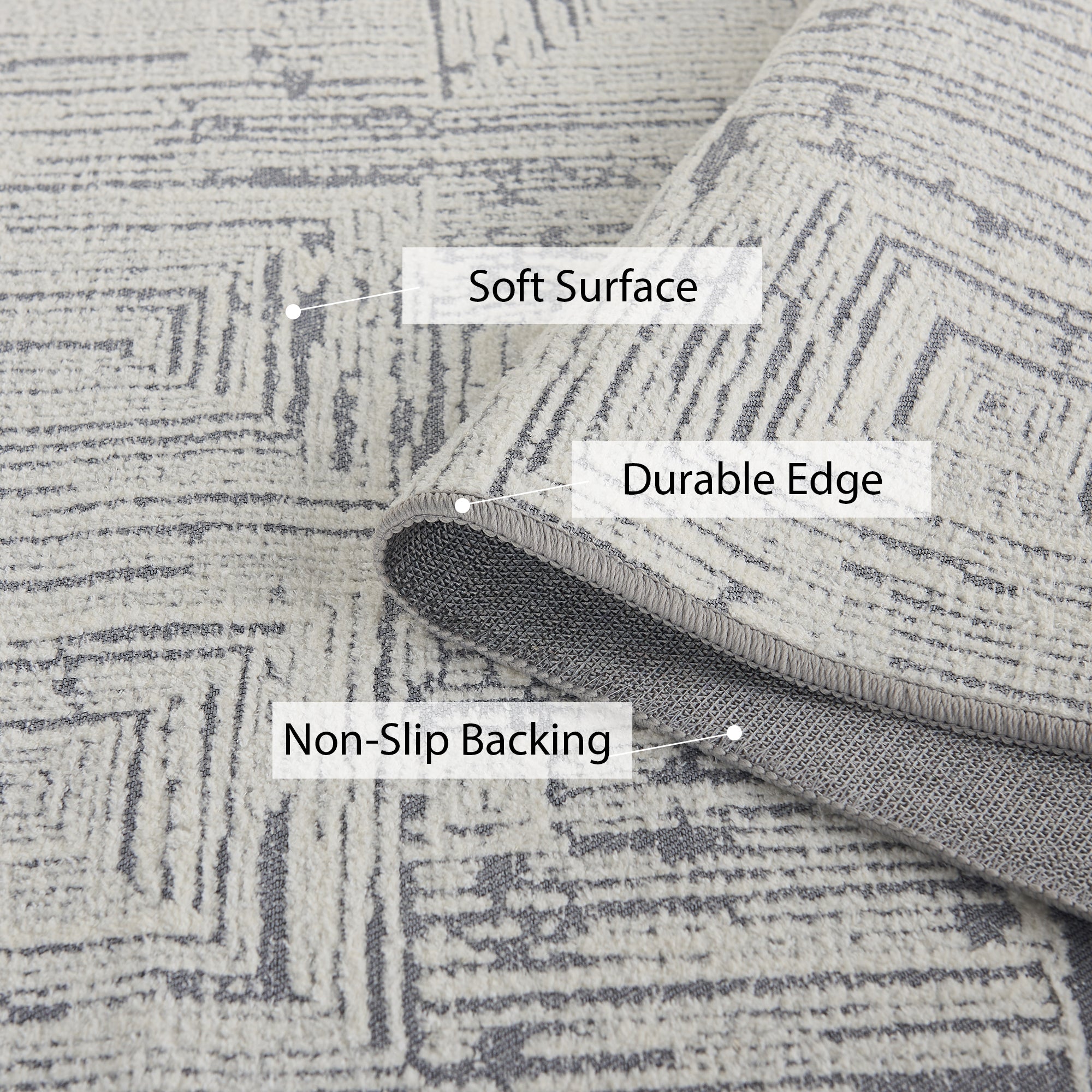 Custom Abstract Jacquard Textured Tufted Area Rug | GCC