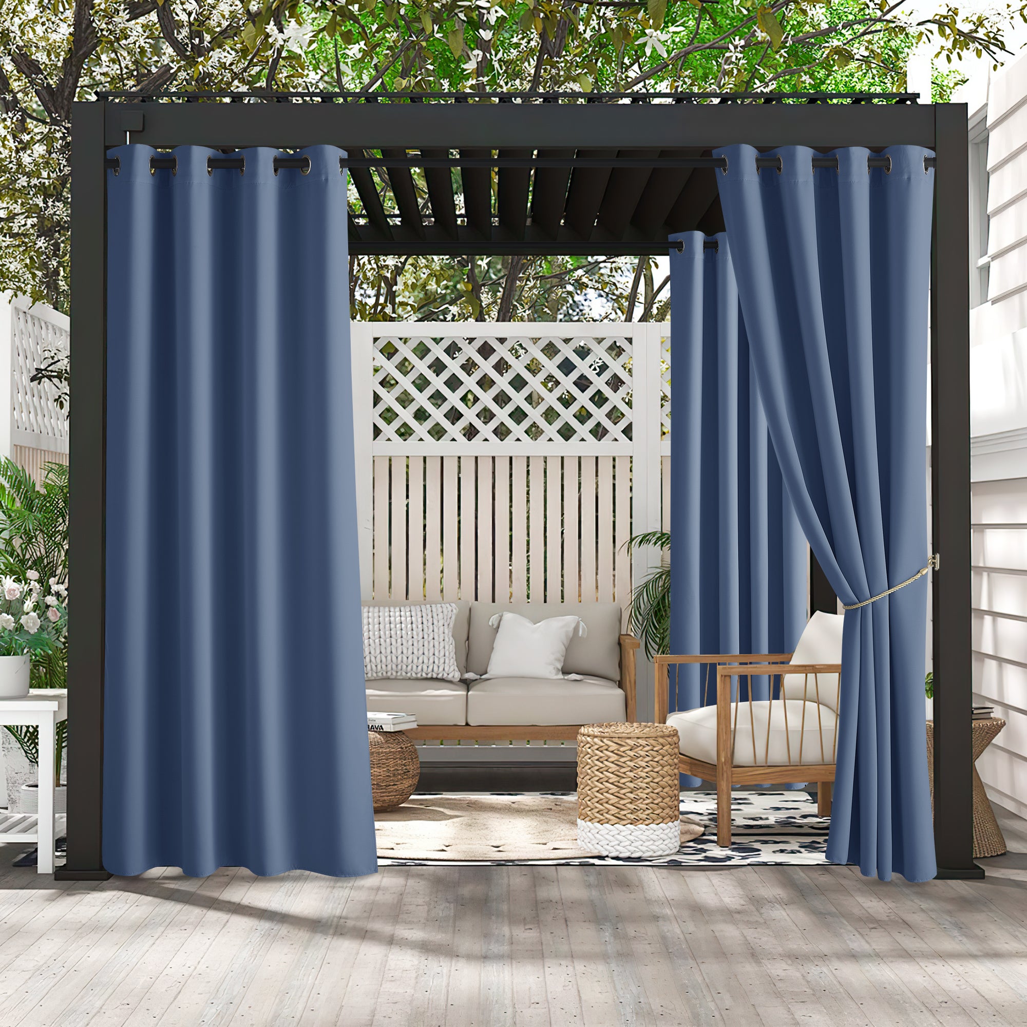 Custom Anti-fading Patio Outdoor Curtain | OEKO-TEX®