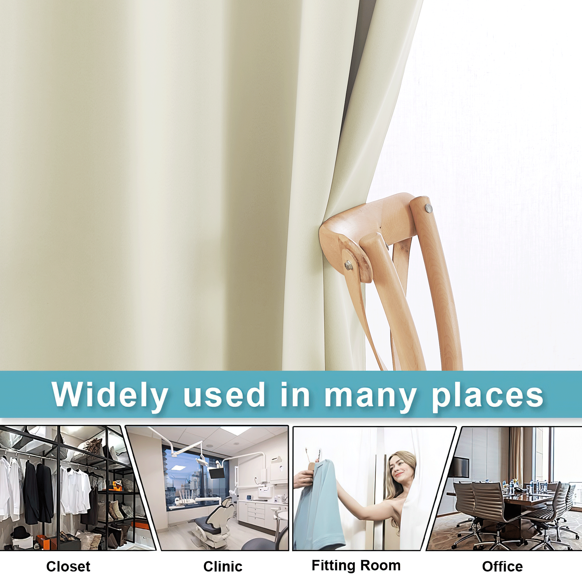 RYB HOME Grommet Blackout Custom Room Divider Curtains