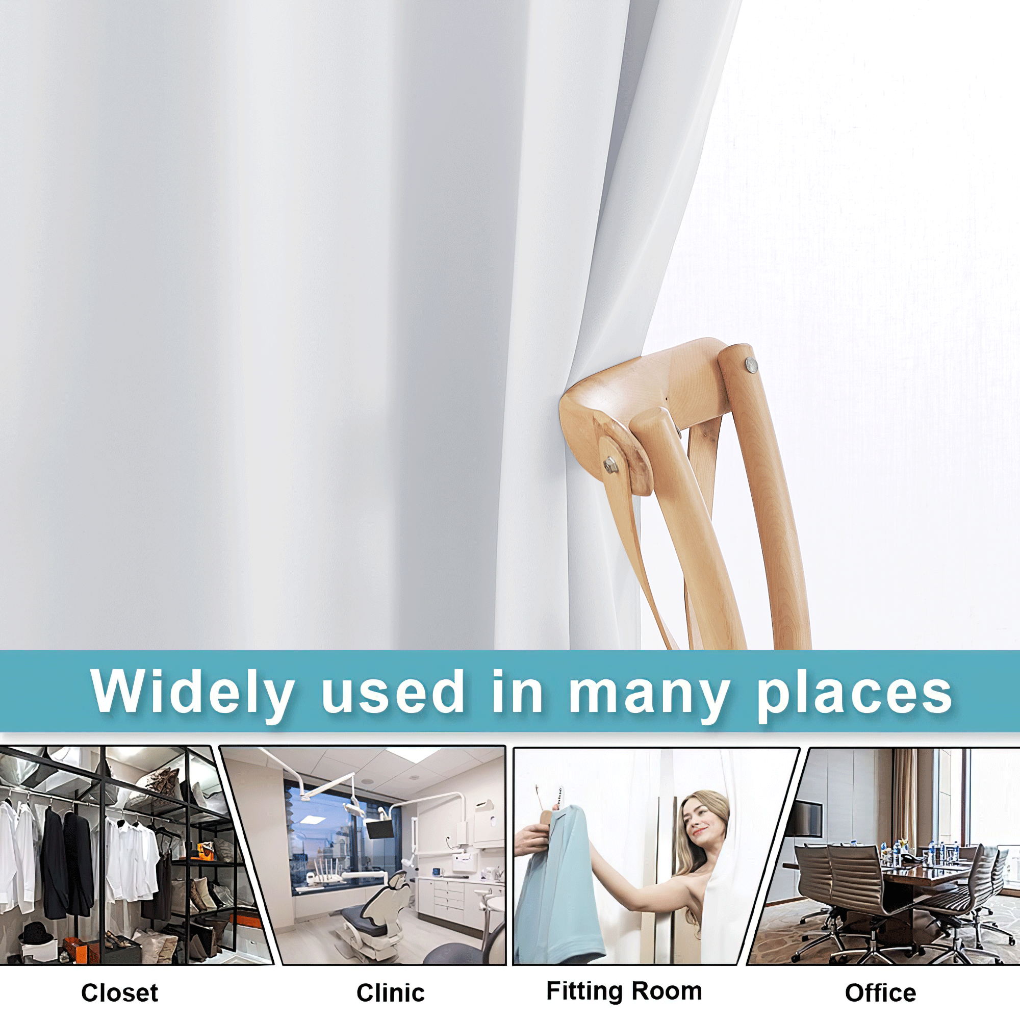 RYB HOME Grommet Blackout Custom Room Divider Curtains