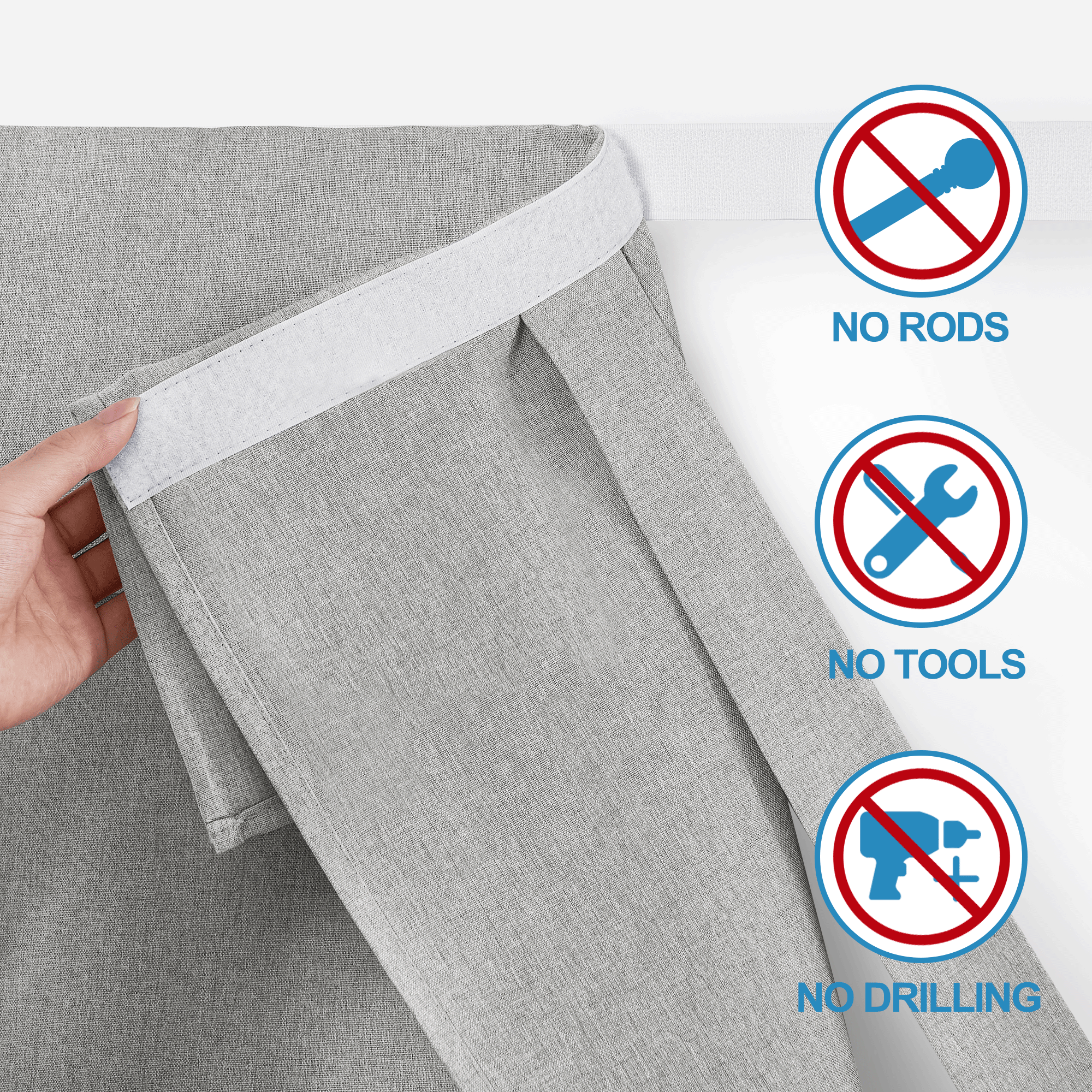 RYB HOME Linen-Look Coated Door Curtain for Light Filtering and Privacy