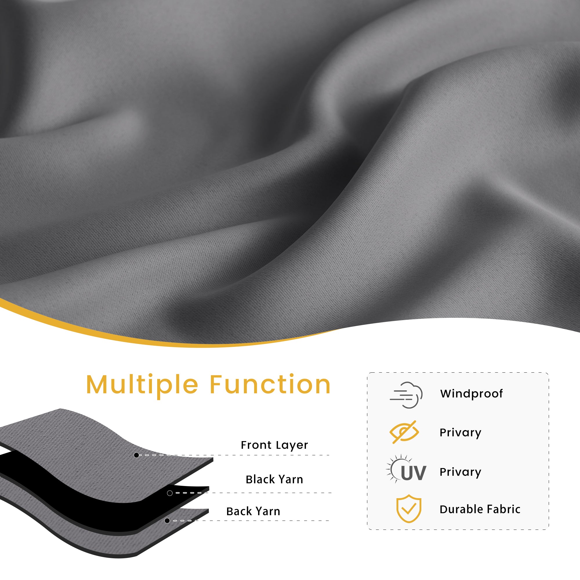 Custom Anti-fading Patio Outdoor Curtain | OEKO-TEX®