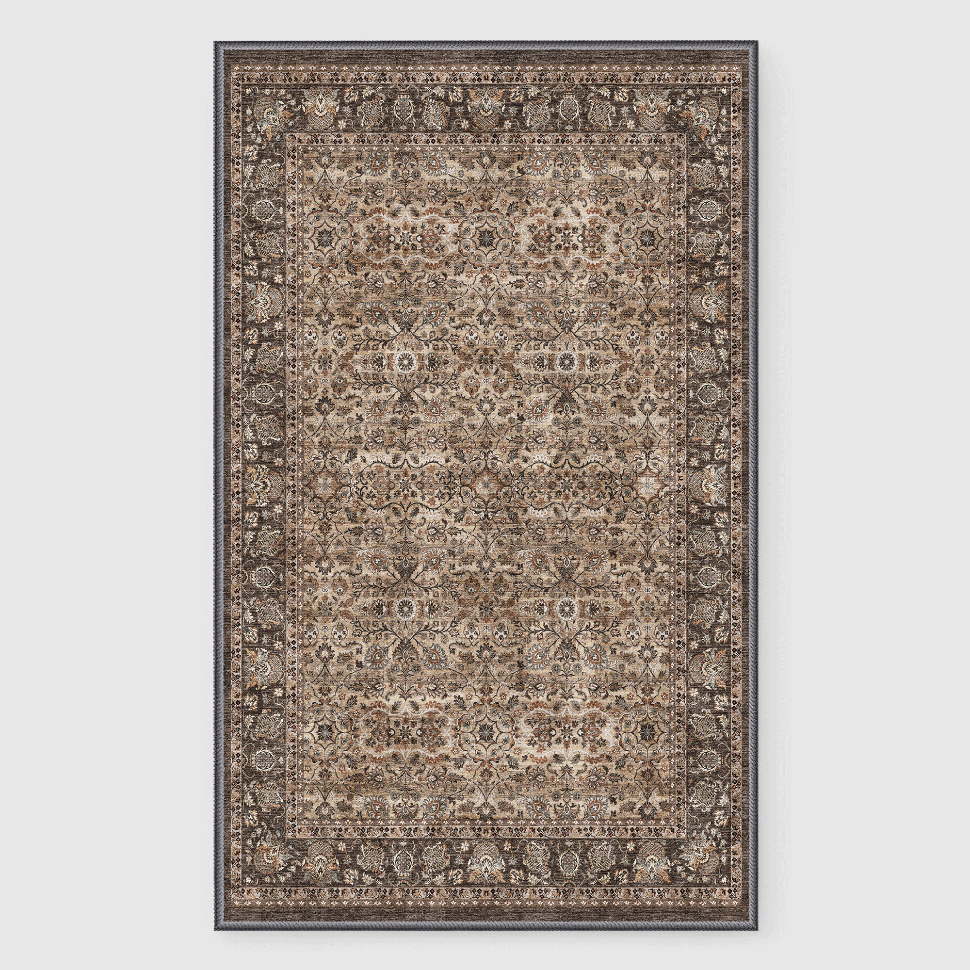 Custom Vintage Persian Wool Faux Washable Non Slip Area Rug | GCC