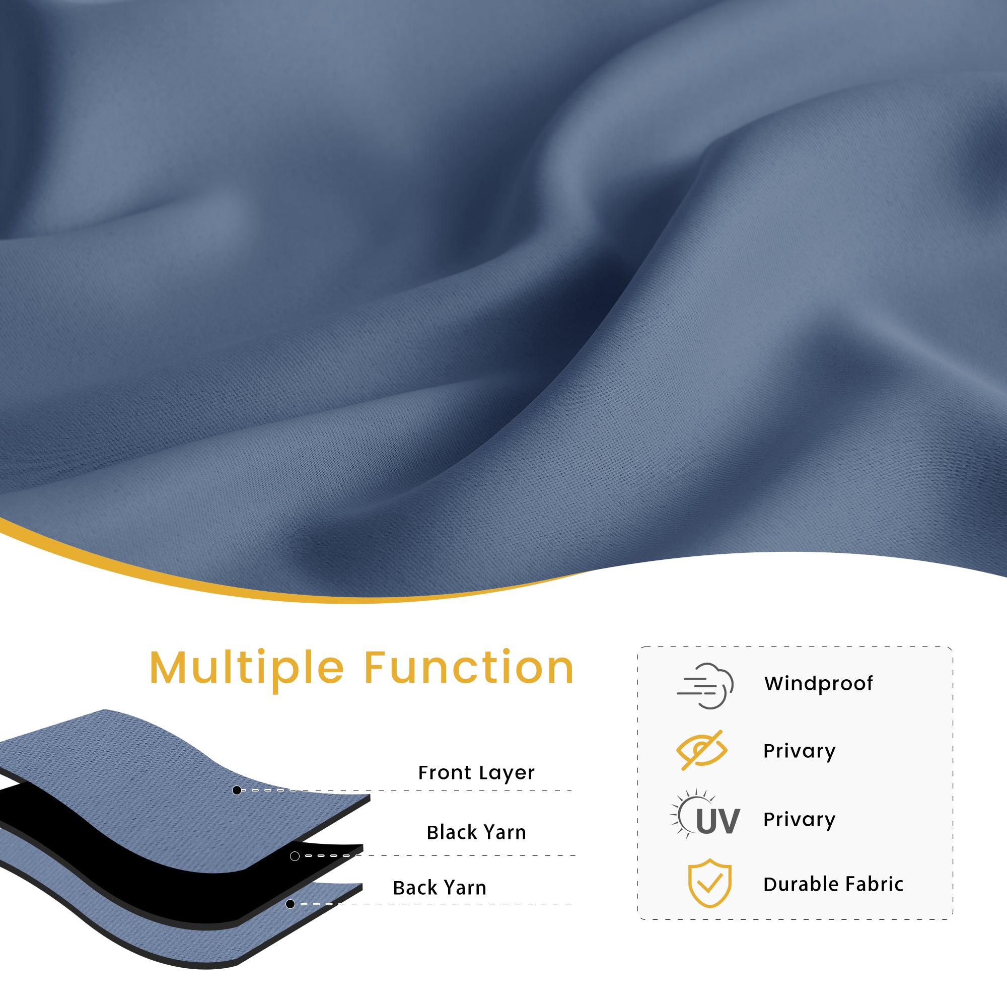 Custom Anti-fading Patio Outdoor Curtain | OEKO-TEX®