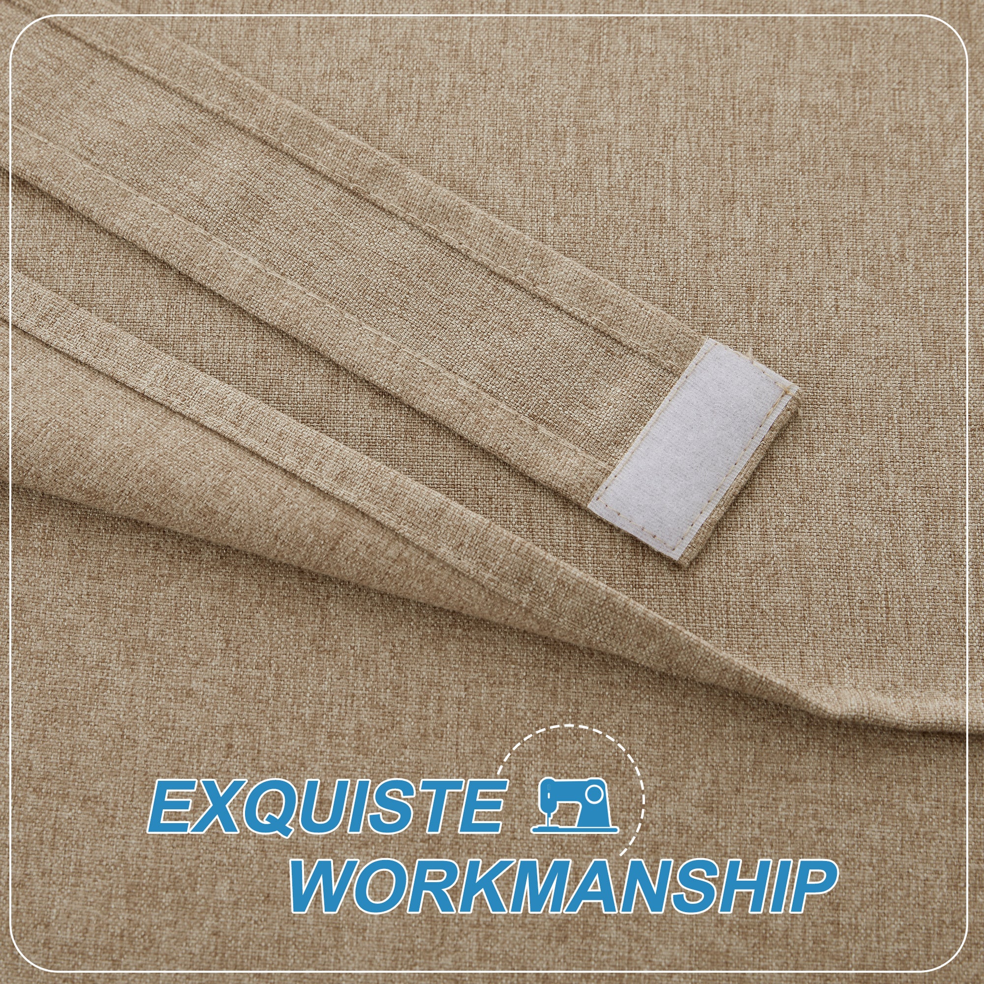 RYB HOME Linen-Look Coated Door Curtain for Light Filtering and Privacy