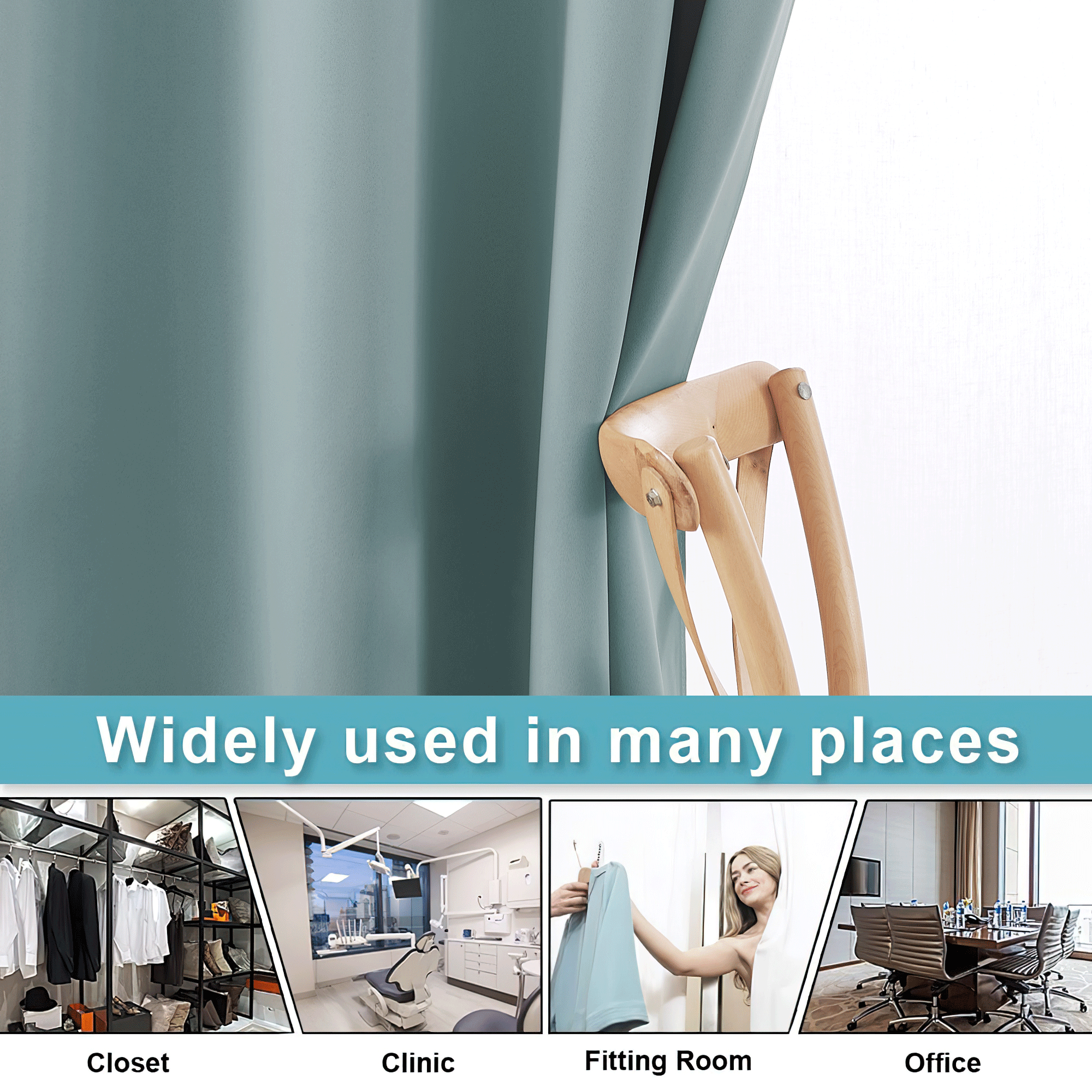 RYB HOME Grommet Blackout Custom Room Divider Curtains