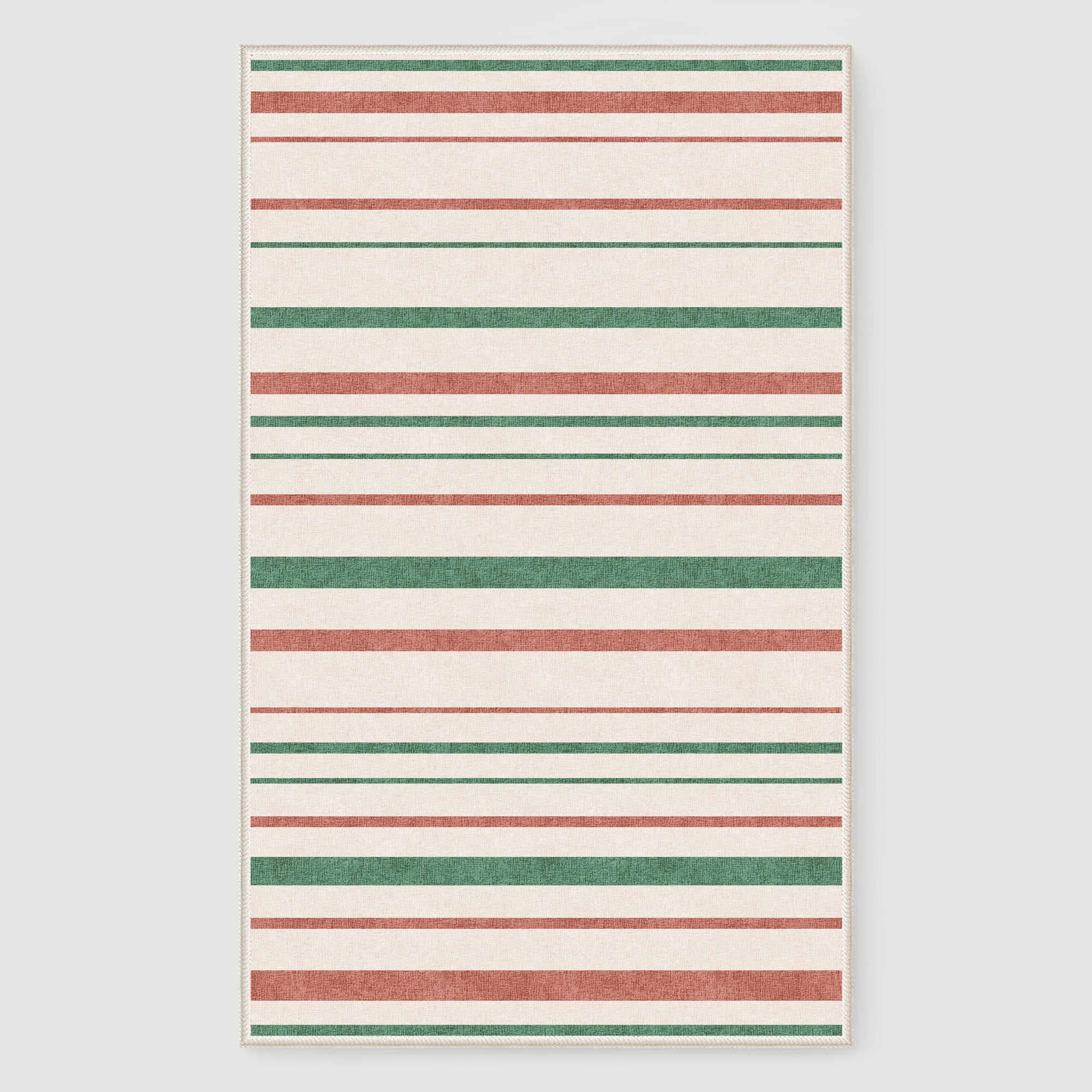 Custom Christmas Striation Soft Non Slip Washable Area Rug | GCC
