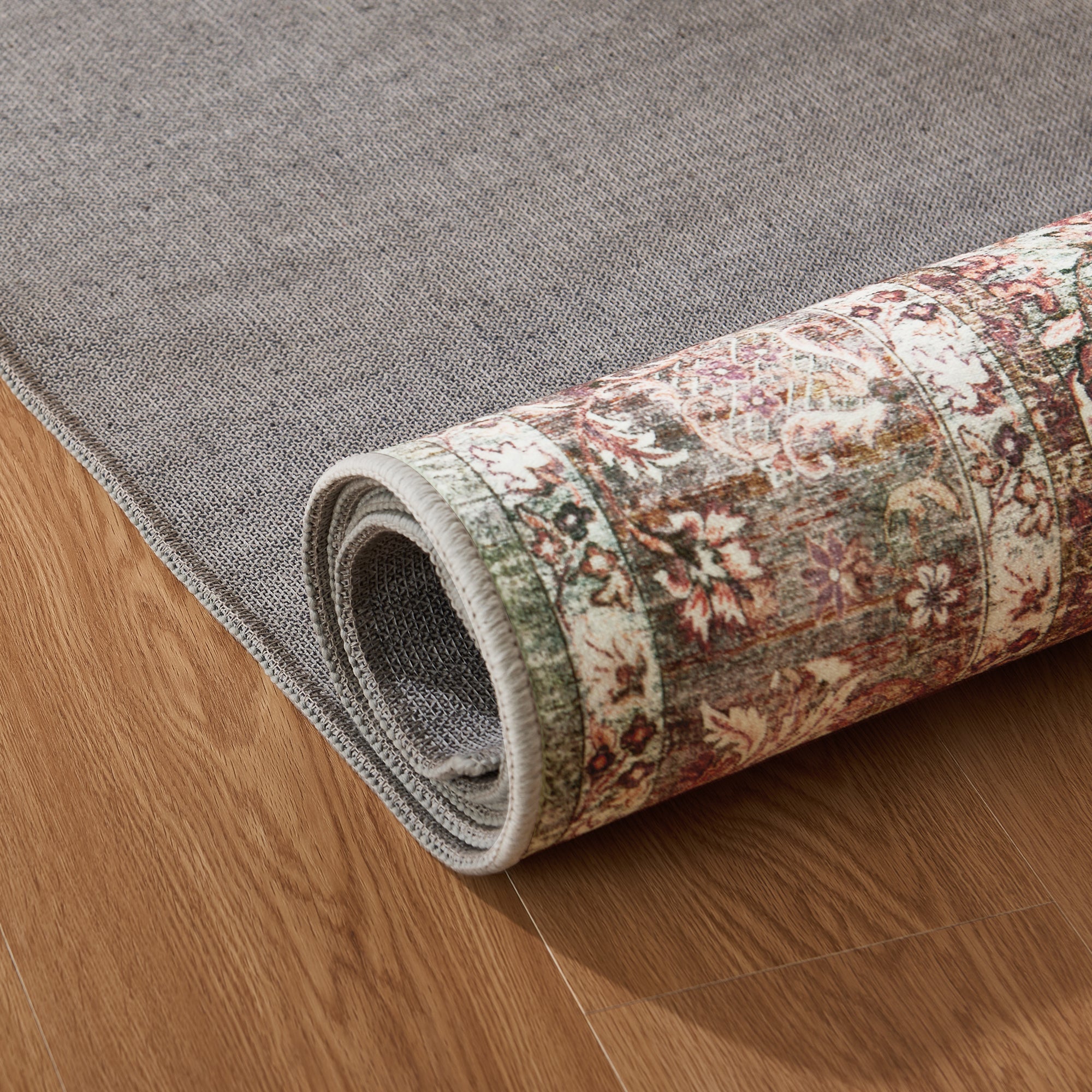 Custom Vintage Persian Wool Faux Washable Non Slip Area Rug | GCC