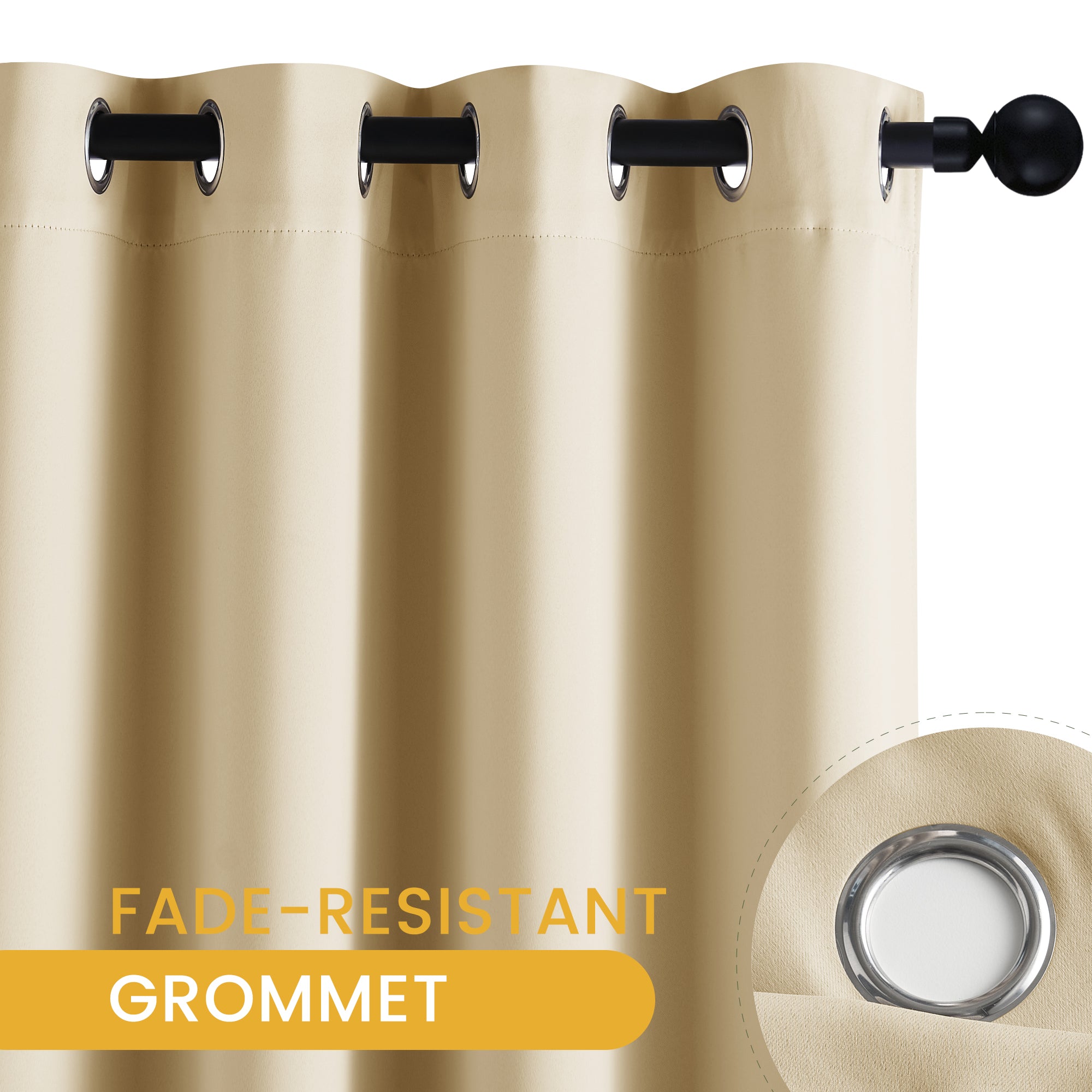 Custom Solid Anti-fading Patio Outdoor Curtain | OEKO-TEX®