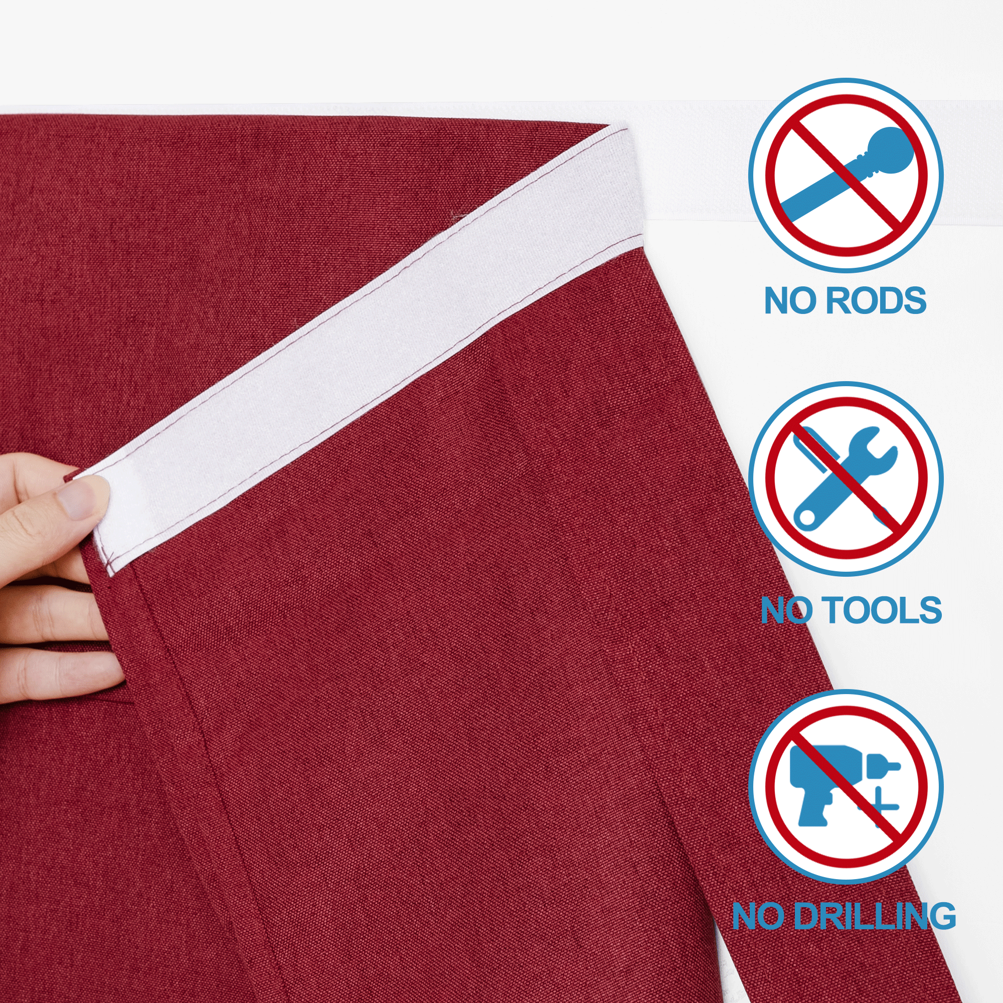 RYB HOME Linen-Look Coated Door Curtain for Light Filtering and Privacy