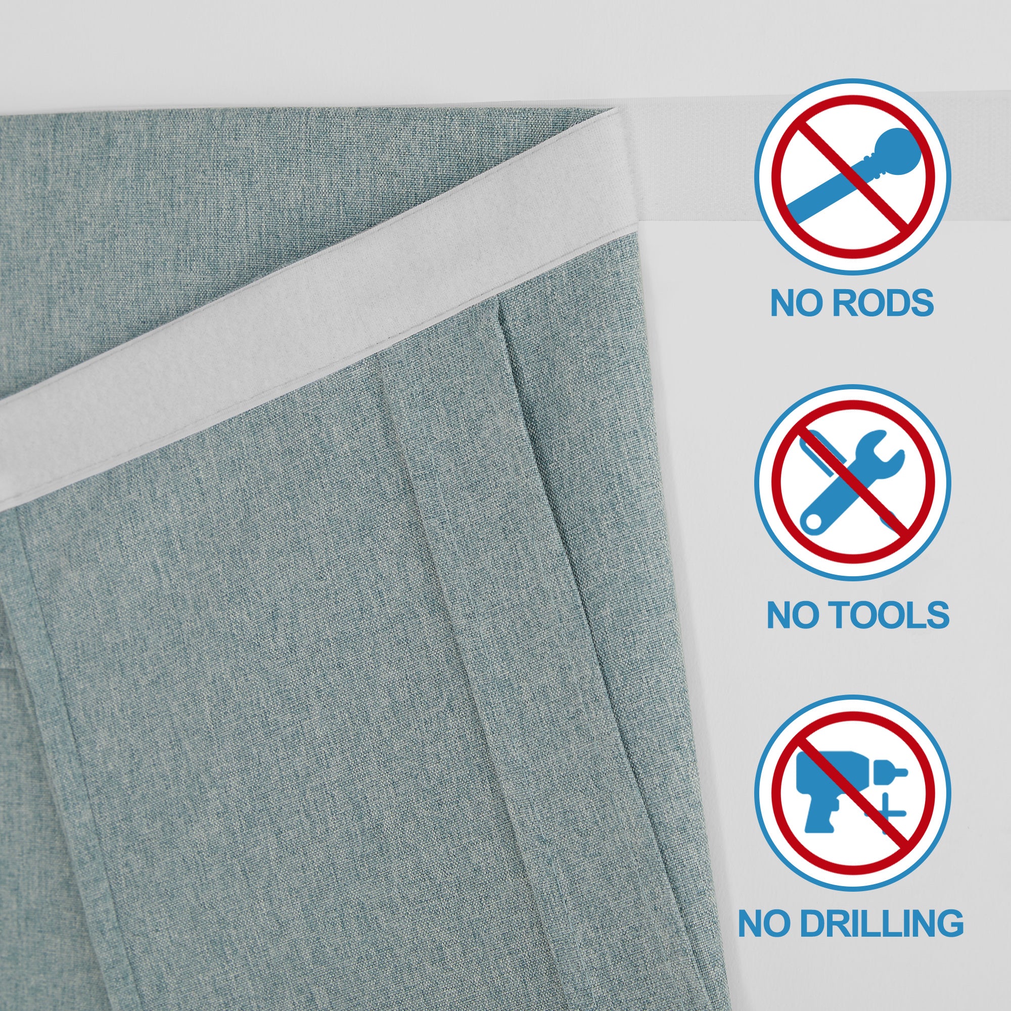 RYB HOME Linen-Look Coated Door Curtain for Light Filtering and Privacy