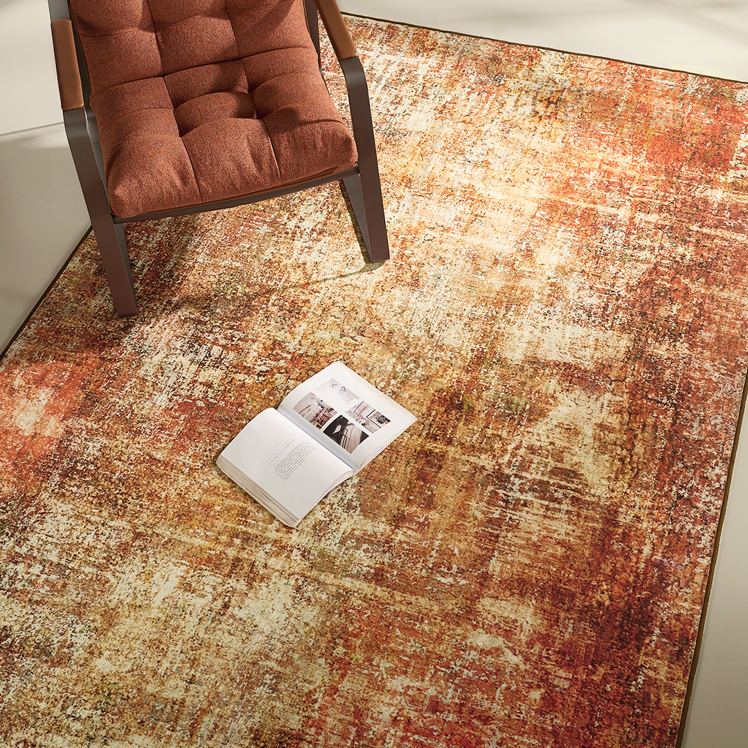 RYB HOME European Style Wool Faux Washable Custom Area Rug