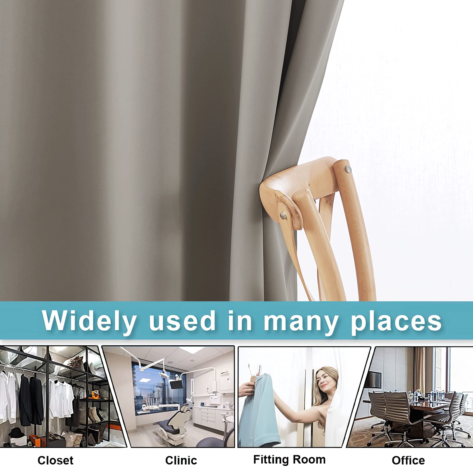 RYB HOME Grommet Blackout Custom Room Divider Curtains