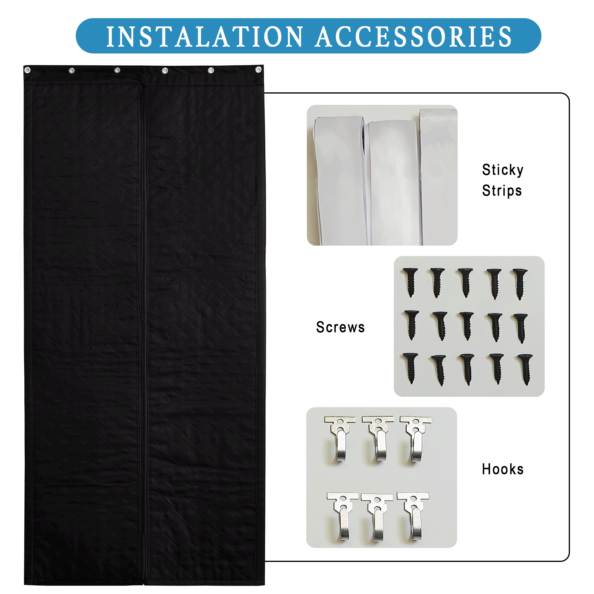 Custom Soundproof Thermal Insulated Door Curtain | OEKO-TEX®