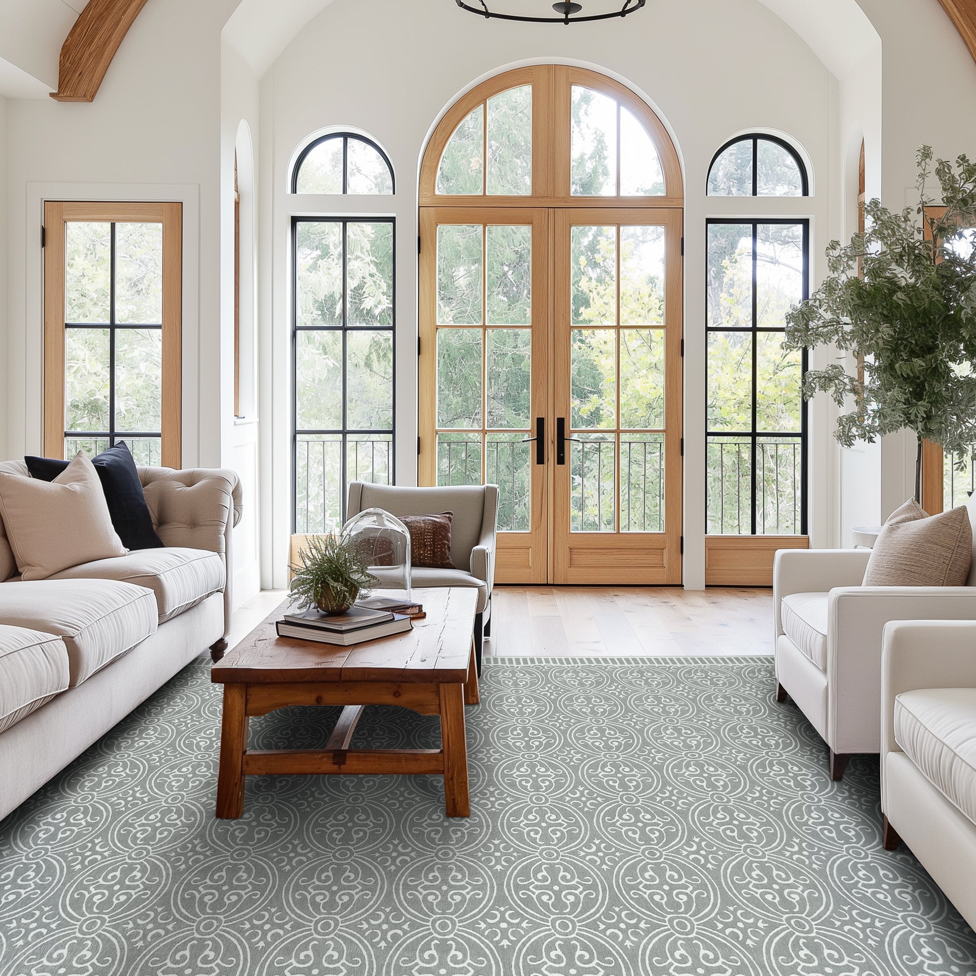 Custom Modern Chenille Washable Non Slip Area Rug