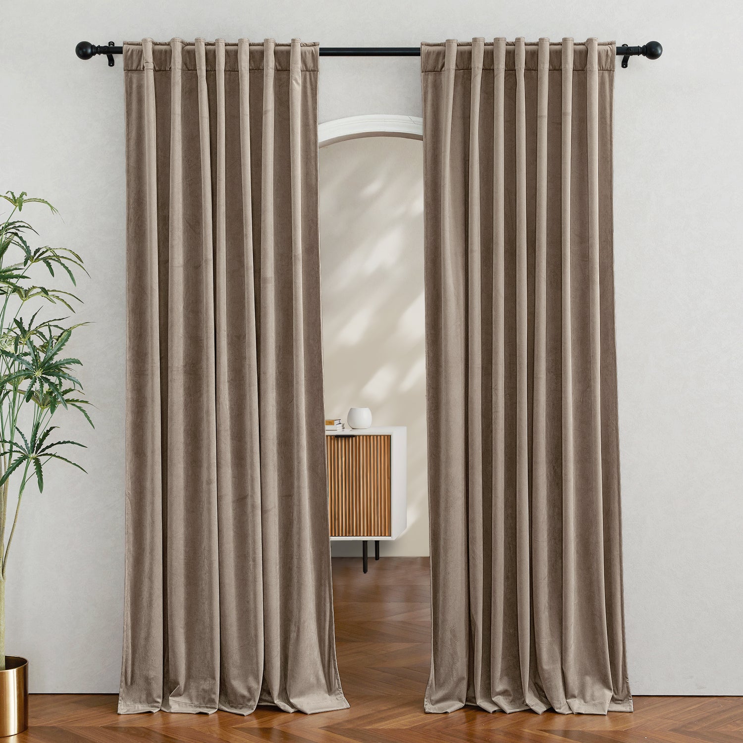 Custom 3-Layer Blackout Velvet Soundproof Drape | OEKO-TEX®