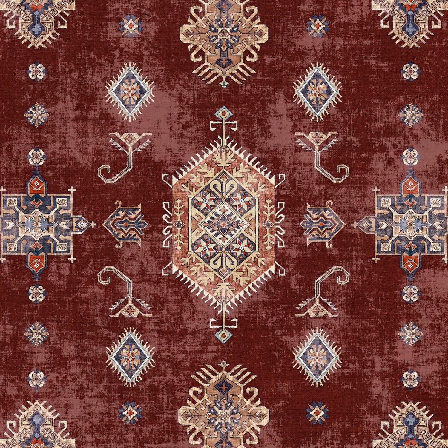 Custom Salam Non Slip Wool Faux Soft Area Rug