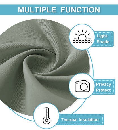 RYB HOME Blackout Thermal Insulated Velcro Door Curtains