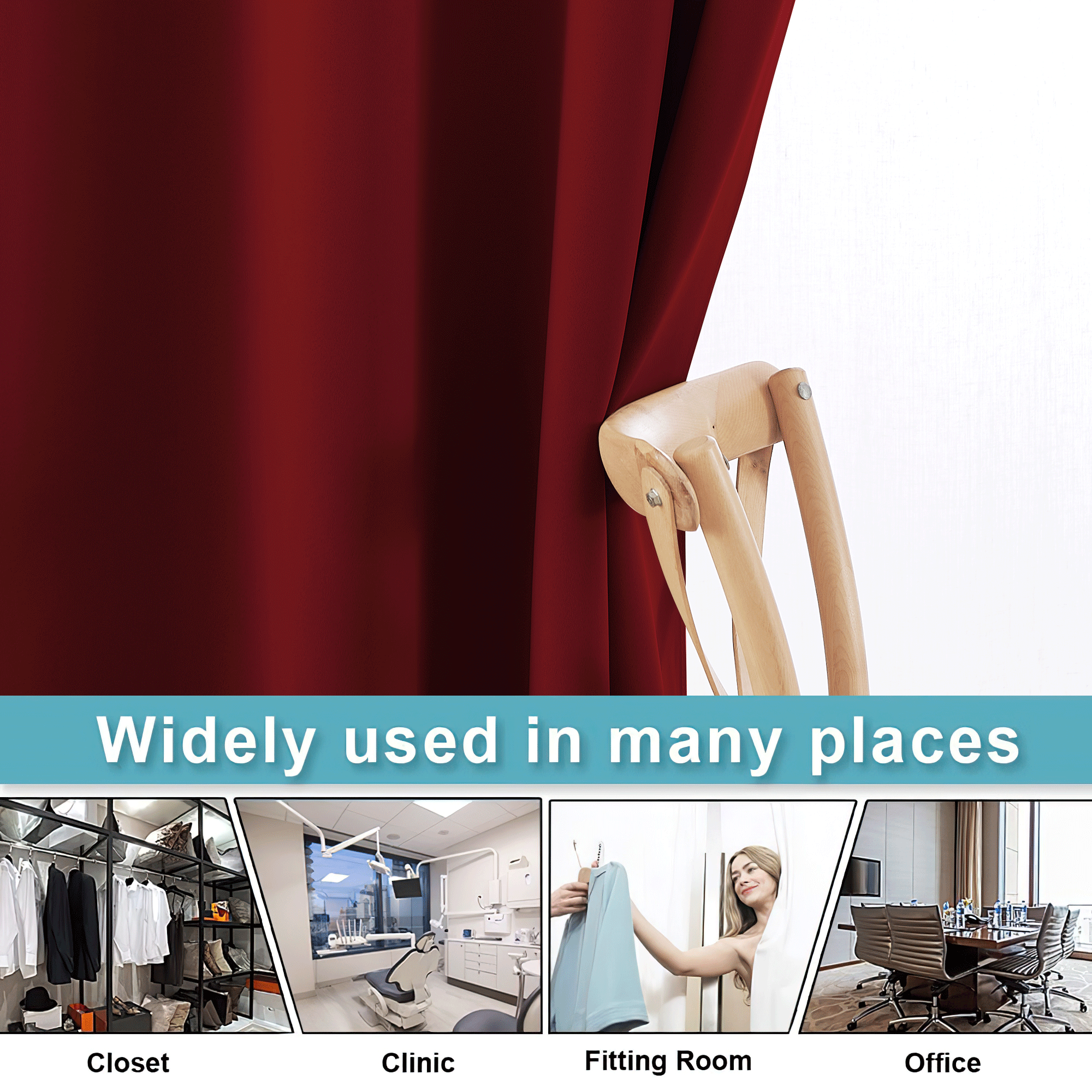 RYB HOME Grommet Blackout Custom Room Divider Curtains