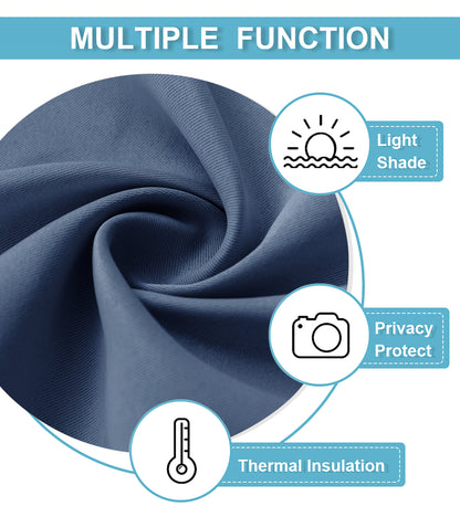 RYB HOME Blackout Thermal Insulated Velcro Door Curtains