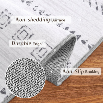 Custom Moroccan Wool Faux Non Slip Area Rug | GCC