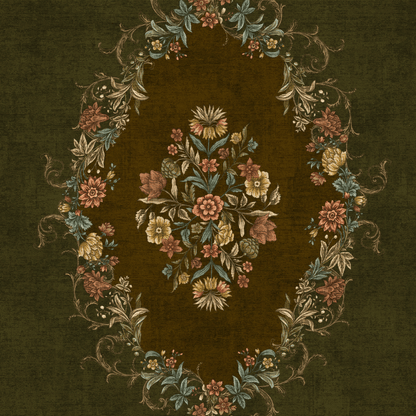 European Style Wool Faux Washable Non Slip Area Rug