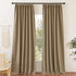 RYB HOME Pinch Pleated Blackout Linen Textured Custom Curtains