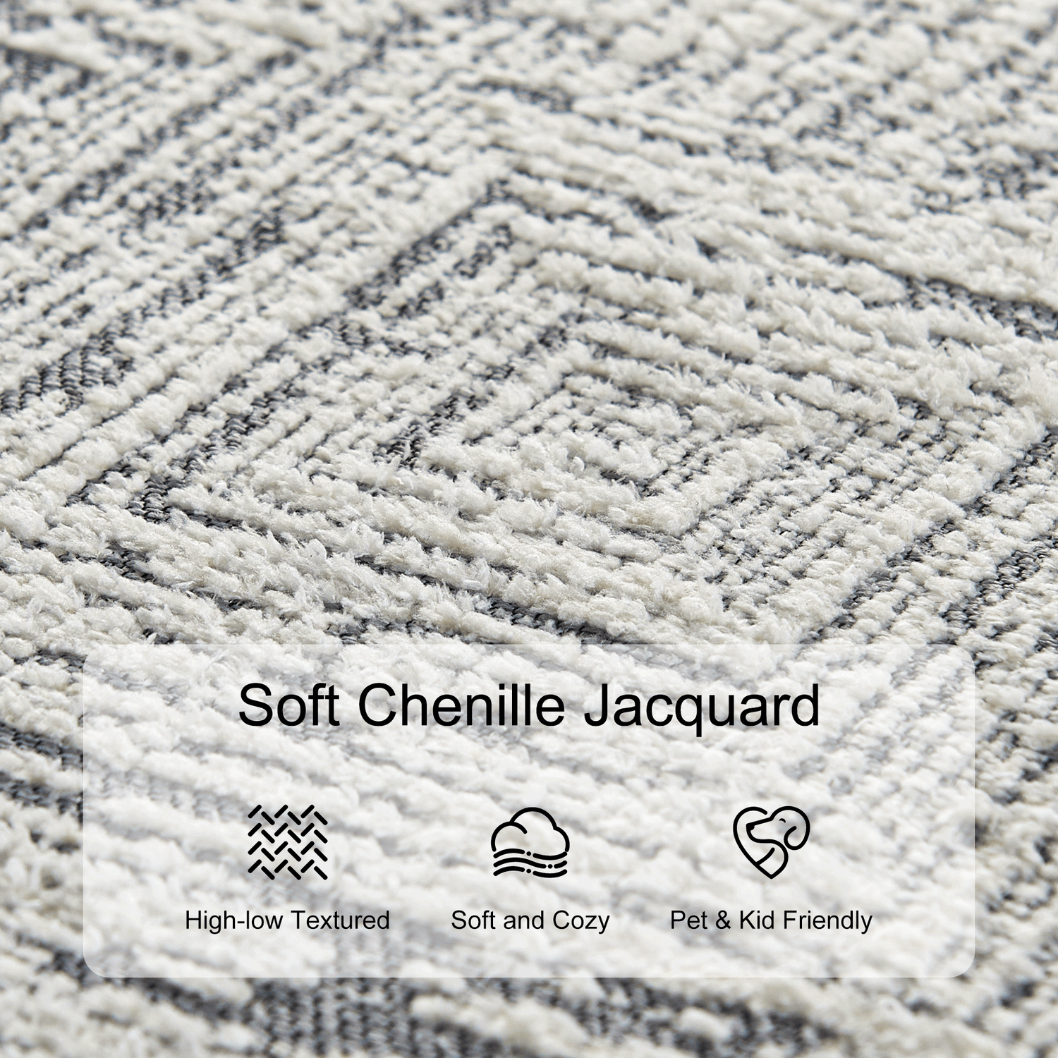 Custom Abstract Jacquard Textured Tufted Area Rug | GCC