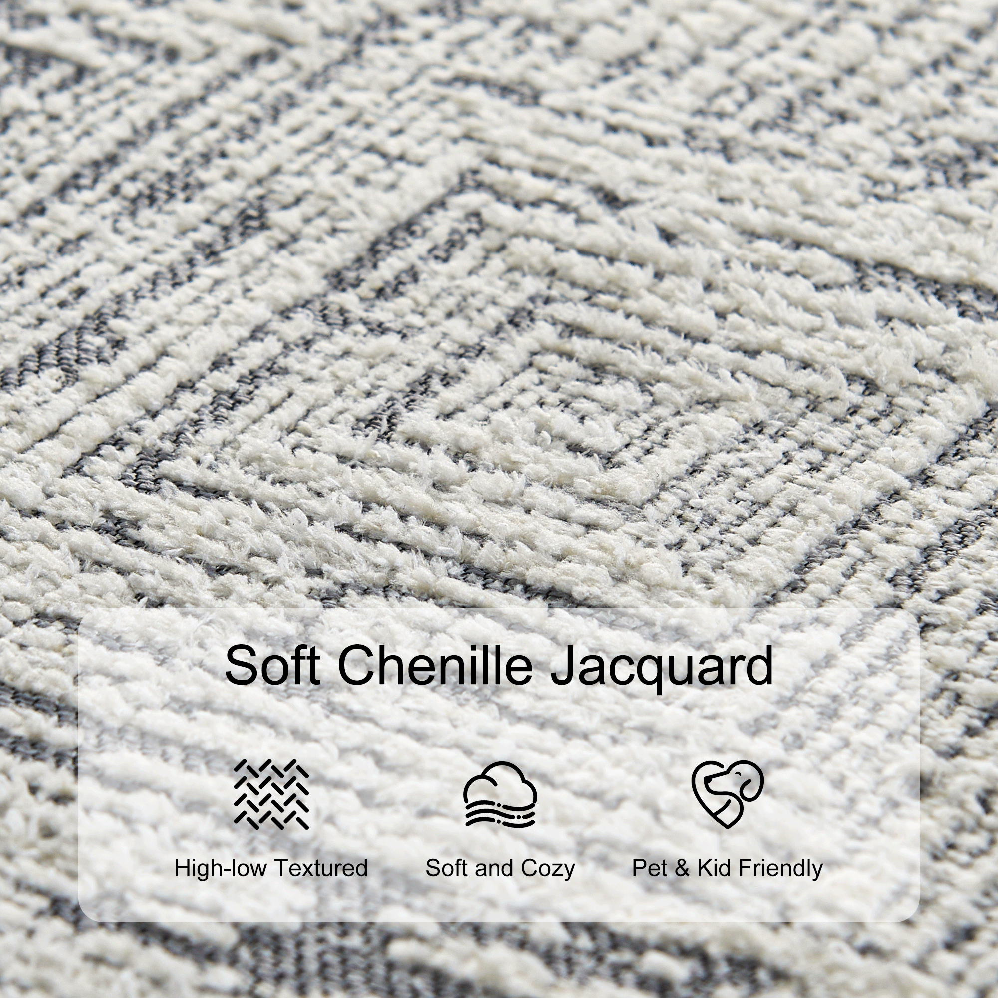 Custom Abstract Jacquard Textured Tufted Area Rug | GCC