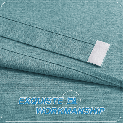 RYB HOME Linen-Look Coated Door Curtain for Light Filtering and Privacy