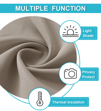 RYB HOME Blackout Thermal Insulated Velcro Door Curtains