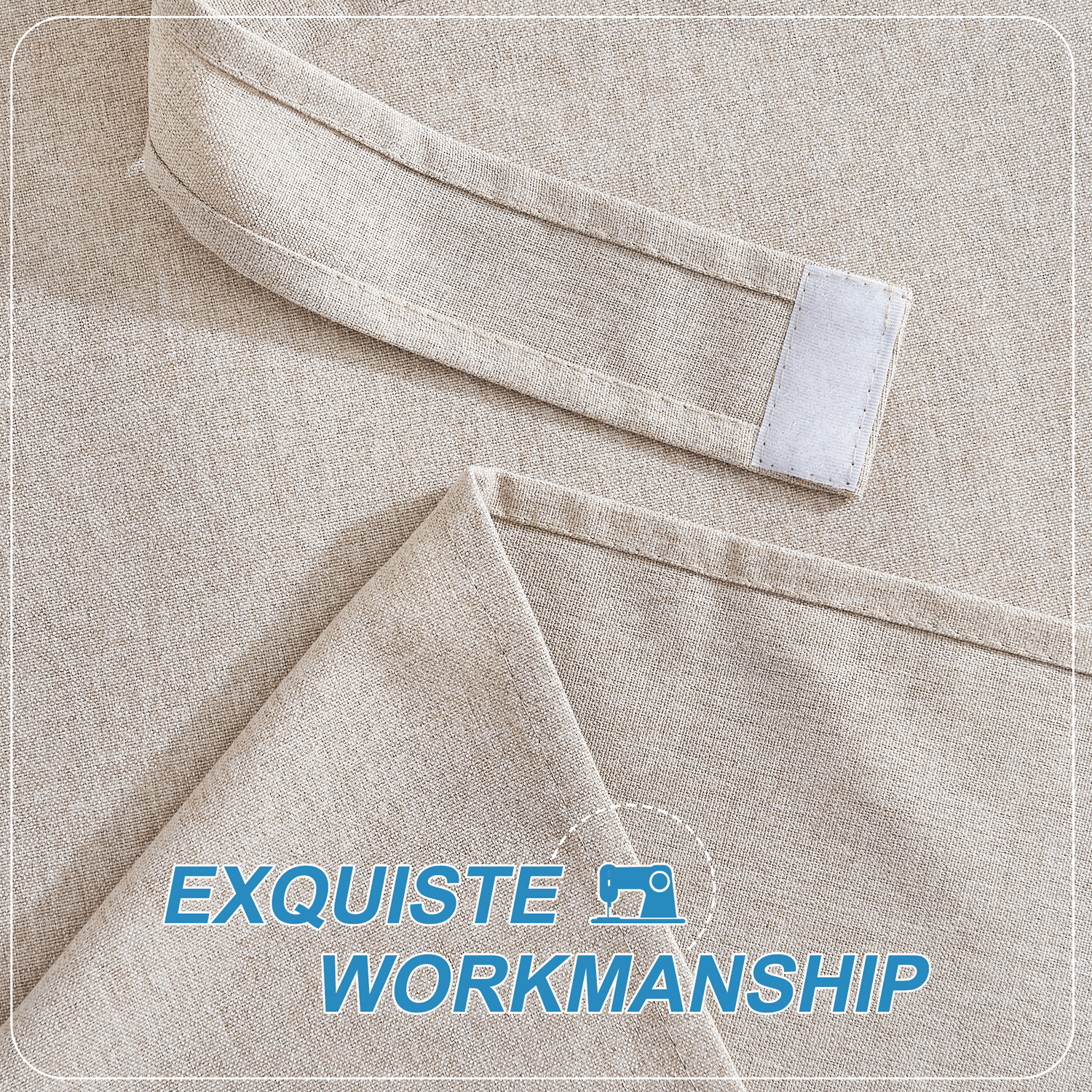 RYB HOME Linen-Look Coated Door Curtain for Light Filtering and Privacy