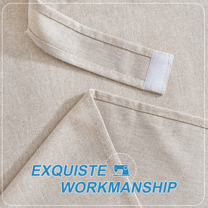 RYB HOME Linen-Look Coated Door Curtain for Light Filtering and Privacy