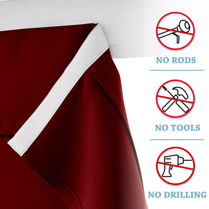 RYB HOME Blackout Thermal Insulated Velcro Door Curtains