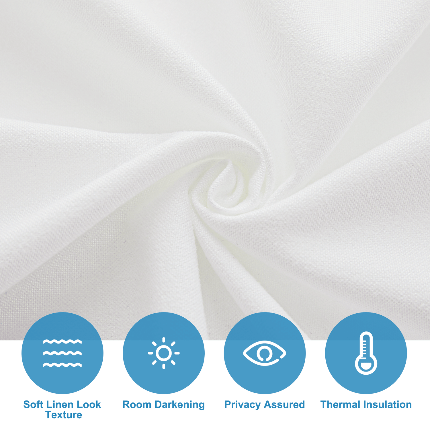 RYB HOME Linen-Look Coated Door Curtain for Light Filtering and Privacy