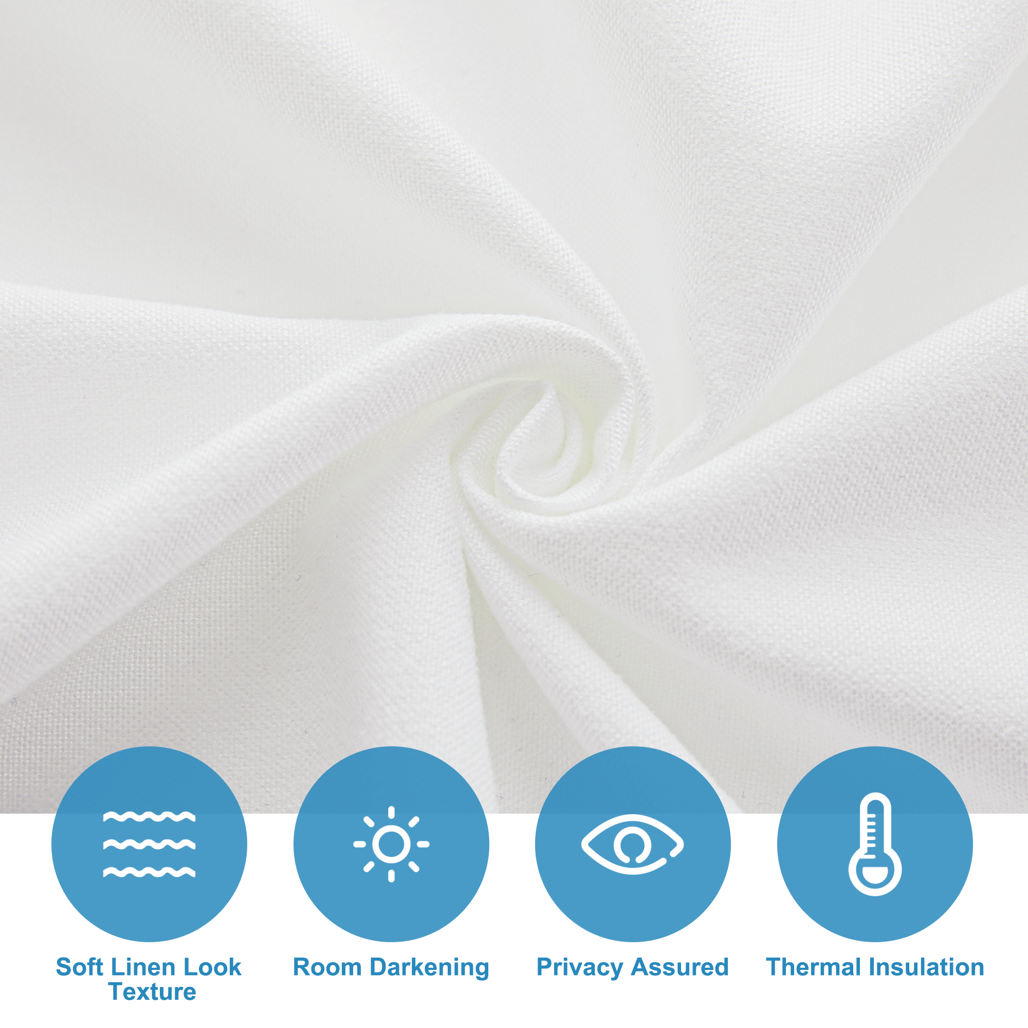 RYB HOME Linen-Look Coated Door Curtain for Light Filtering and Privacy