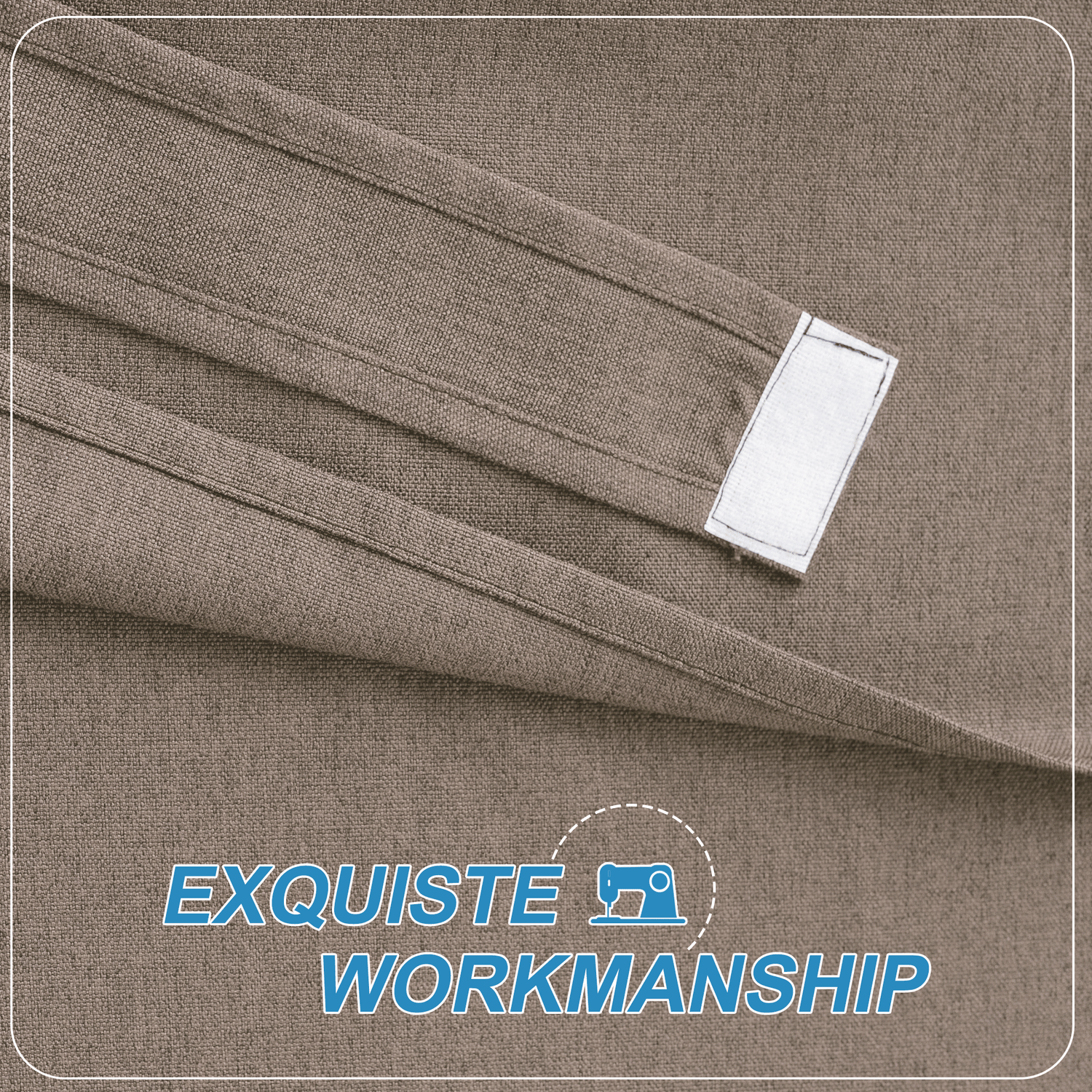 RYB HOME Linen-Look Coated Door Curtain for Light Filtering and Privacy