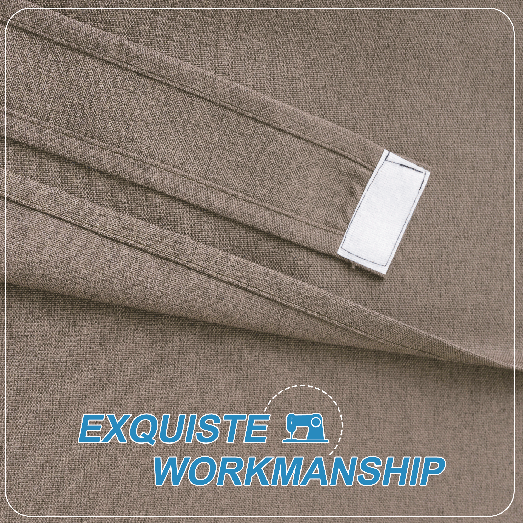 RYB HOME Linen-Look Coated Door Curtain for Light Filtering and Privacy