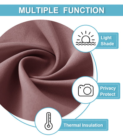 RYB HOME Blackout Thermal Insulated Velcro Door Curtains