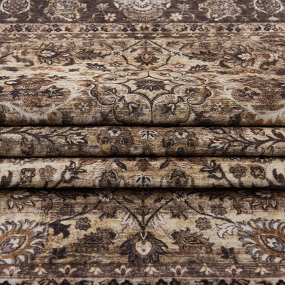 Custom Vintage Persian Wool Faux Washable Non Slip Area Rug | GCC