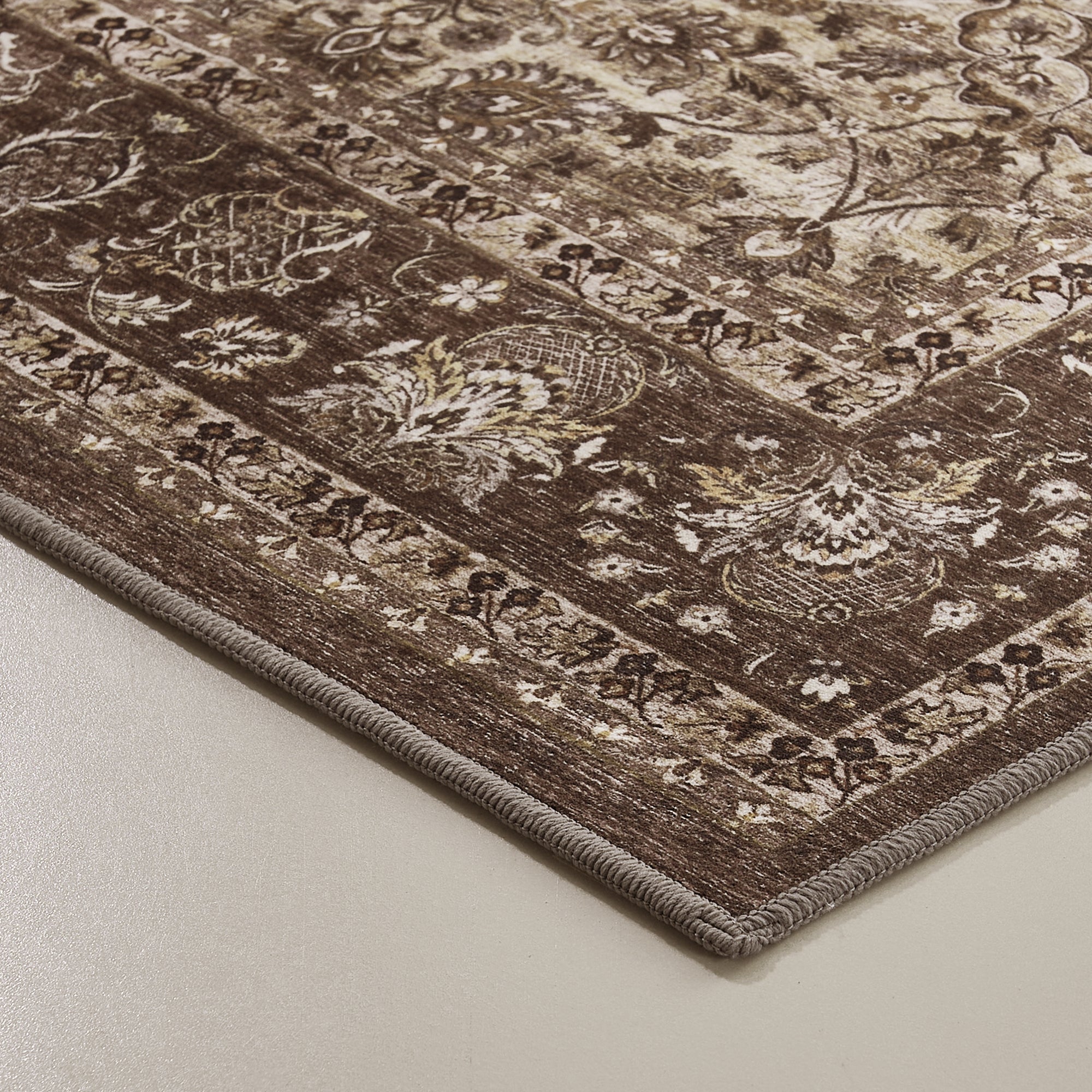 Custom Vintage Persian Wool Faux Washable Non Slip Area Rug | GCC