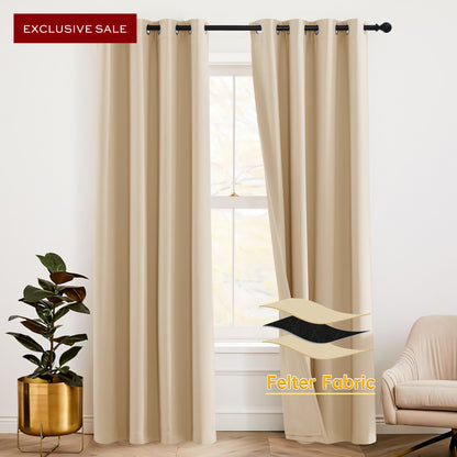 Custom 3-Layer Soundproof Blackout Curtain | OEKO-TEX®
