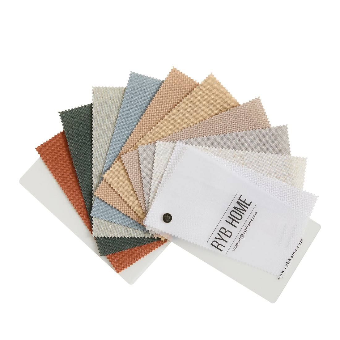 Flax Linen Blend Fabric Swatches